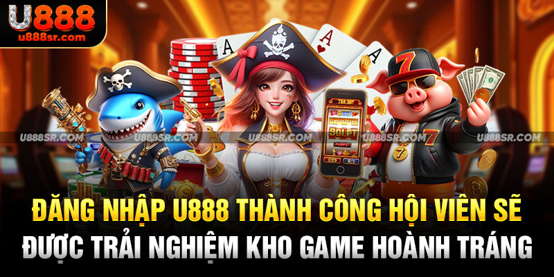 Đăng nhập U888 thành công hội viên sẽ được trải nghiệm kho game hoành tráng